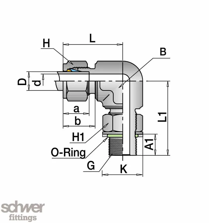 Male Elbow Disk-O-Ring