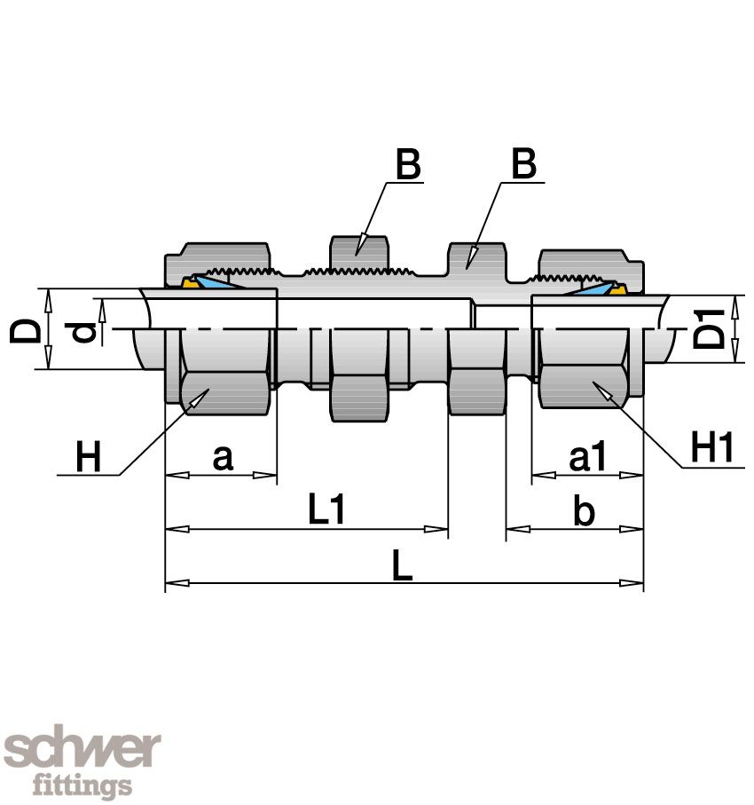 Reducing Bulkhead Male Connector