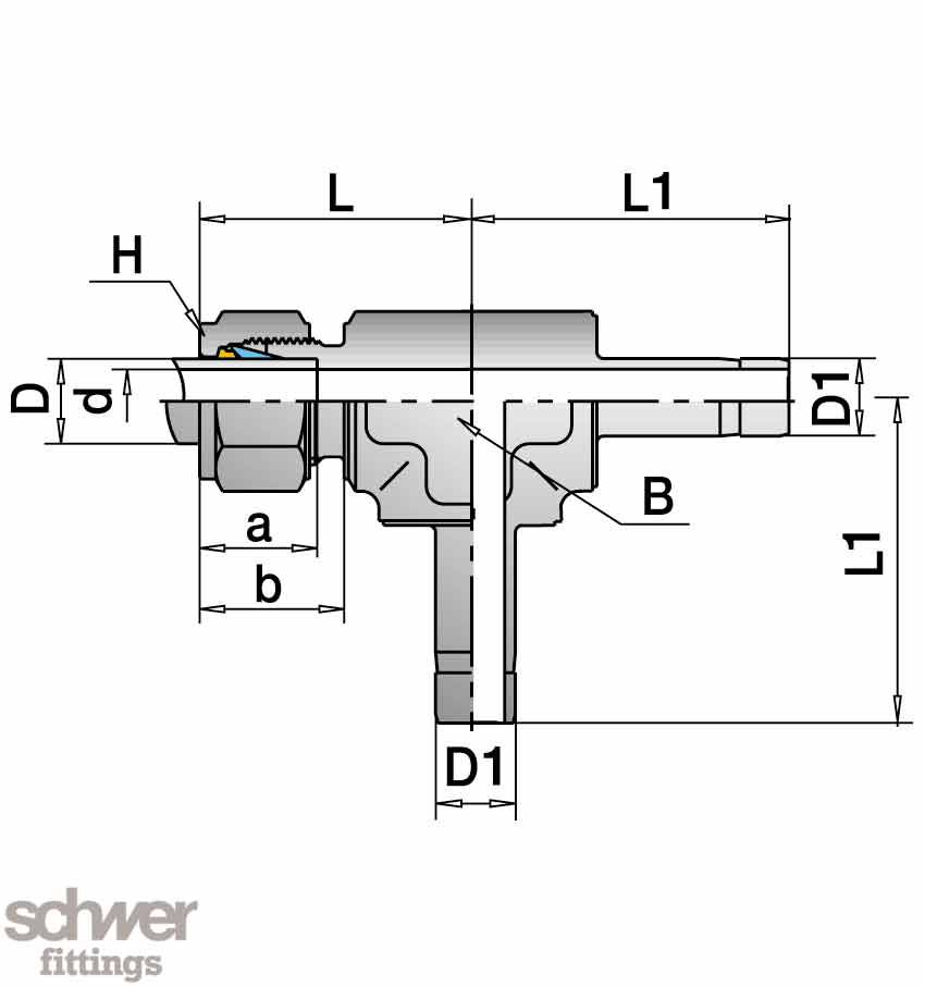 Tee Union with Shaft