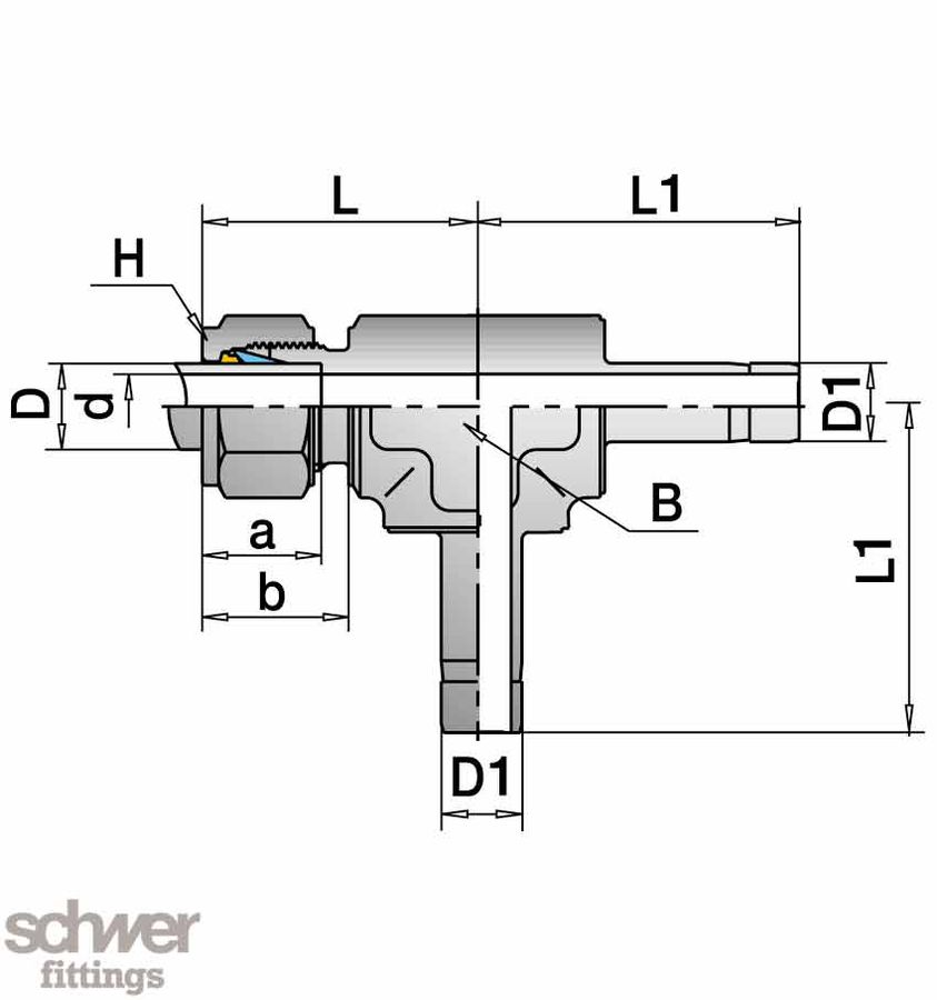 Tee Union with Shaft