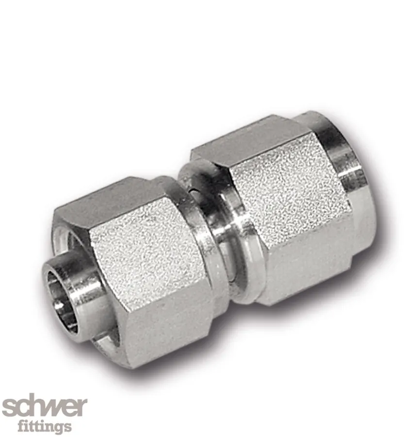 Flare Adapter Union JIC 37°, assembled with nut and set