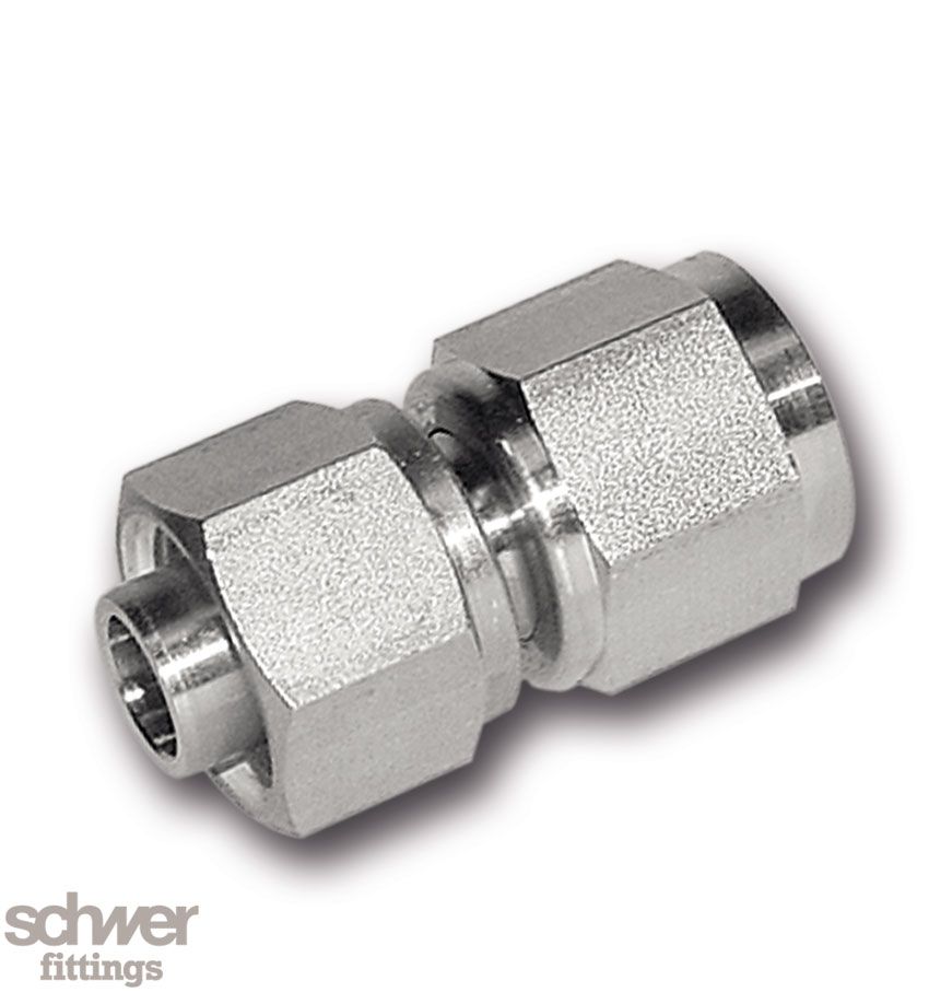 Flare Adapter Union JIC 37°, assembled with nut and set