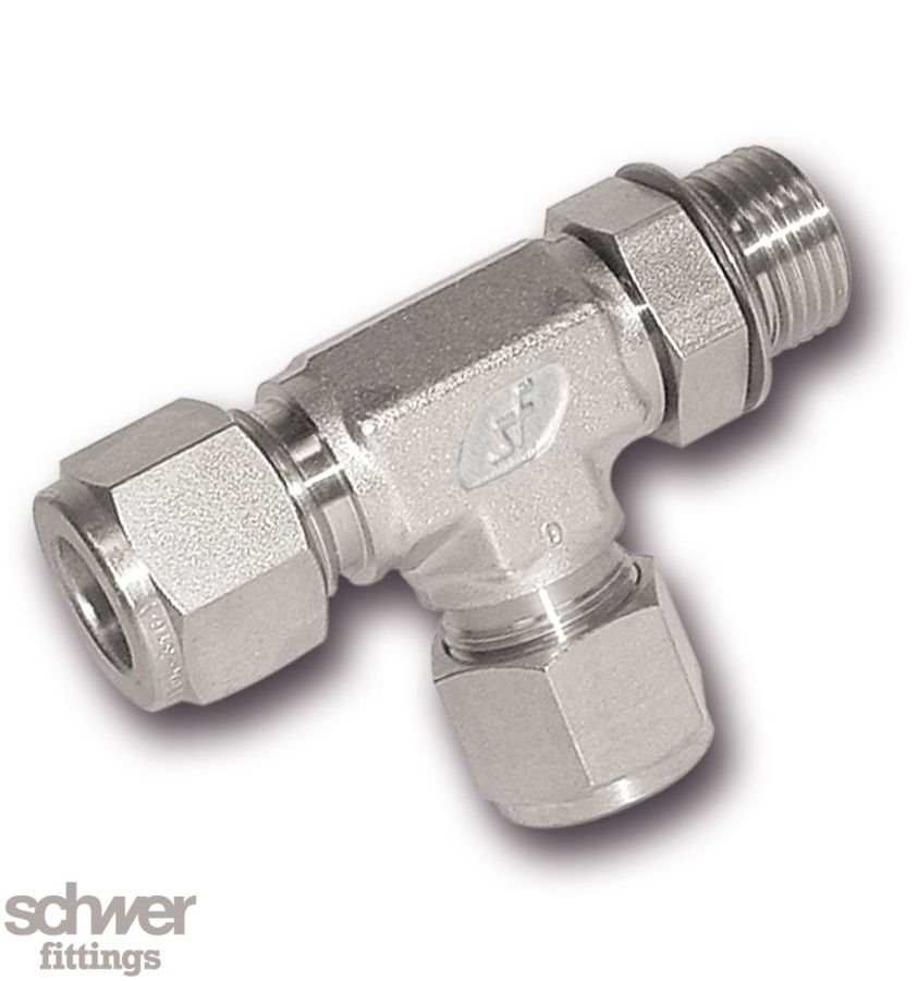 Male Run Tee Disk-O-Ring SAE / MS