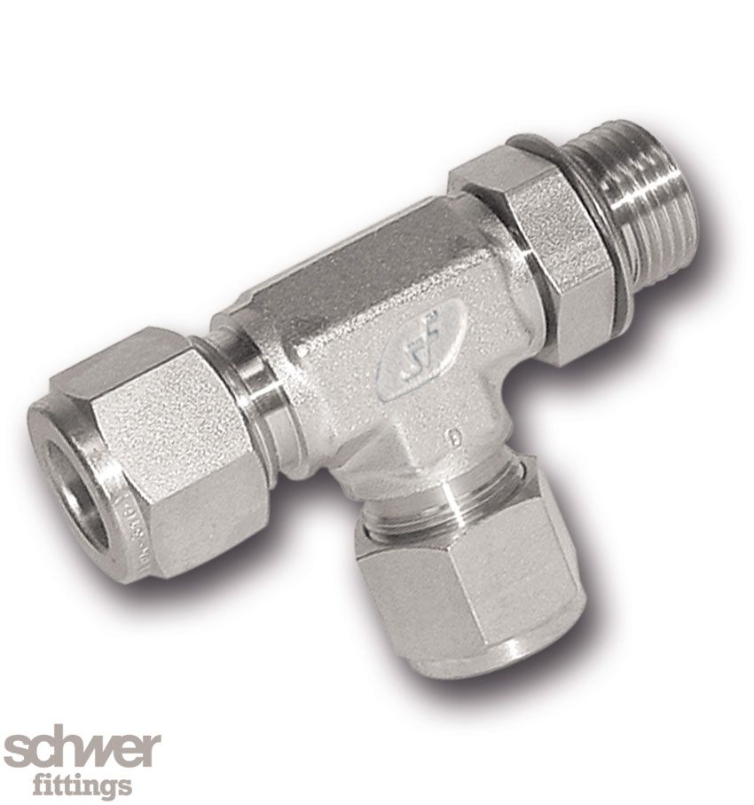 Male Run Tee Disk-O-Ring SAE / MS